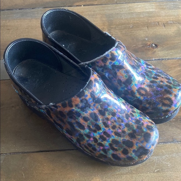 Dansko colorful cheetah leopard print clog‎ size 38 - Picture 1 of 7